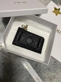 Dior ブラックレザー三つ折り財布
