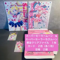 スーパーセーラームーン ＆ スーパーセーラーちびムーン　カード　クリアファイル