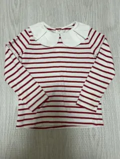 ジャカディ Jacadi 襟付き長袖シャツ 3A 96cm 赤白ボーダー