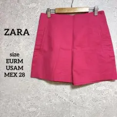 ザラ ショートパンツ ピンク USA M ハイウエスト ポケット カジュアル