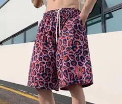 新品未使用 レオパード柄ショートパンツ FBロゴ付き