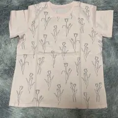 新品 半袖Tシャツ チューリップ柄 ピンク Lサイズのサムネイル