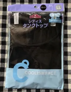 トップバリュー レディースタンクトップ クーリッシュファクト ブラック LL