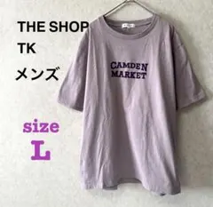 THE SHOP TK メンズ パープル メンズ ロゴ 半袖 Tシャツ★Lのサムネイル