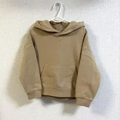 GAP キッズ パーカー ベージュ 105cm 裏起毛 フード付き トレーナー
