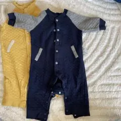 キルティングロンパース 70cm イエロー