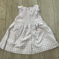 GAP 薄紫色 ギンガムチェック ワンピース 12-18ヶ月