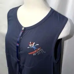 OLLEBOREBLA アルベロベロ カジュアルパンツ 裾刺繍デザイン ブタさん