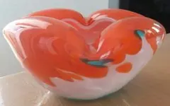 カメイガラス製 ガラス製 鉢 菓子鉢 吹きガラス