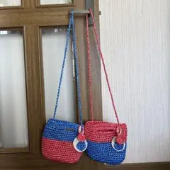 万博　子供用ミャクミャクバッグ2個セット すずらんテープハンドメイド