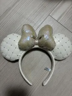 ミニー カチューシャ ホワイト キルティング