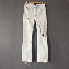 GAP ギャップ デニムパンツ ライトブルー ダメージ加工 ジーンズ レディース