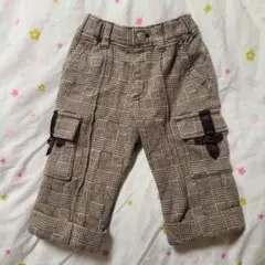 COMME CA DU MODE チェック柄カーゴパンツ 95A