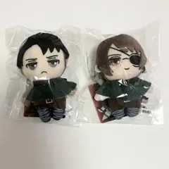 進撃の巨人 リヴァイ ハンジ 劇場版 ぬいぐるみキーホルダー