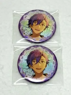 【2点セット】乙狩アドニス　あんスタ　カプセル缶バッジ　開花前