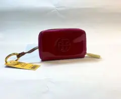 【お買得限定】TORYBURCHエナメルコインケースキーリング付ピンク系