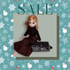 【No.137】ショルダーバッグ 黒 リカちゃん　ネオブライス　ドール用