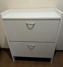 シューズボックス シューズラック スリム ホワイト