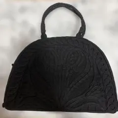 mame kurogouchi コード刺繍 ボストンバック 黒 - メルカリ