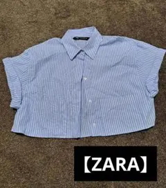 【ZARA】ザラ　半袖　ショート丈シャツ