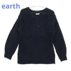 earth music&ecology アース  Vネックニット ブラックのサムネイル