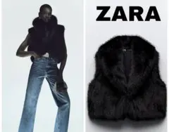 黒のファーコート ノースリーブ