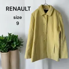 美品 RENAULT ルノー コート ジャケット 9 イエロー アンゴラ レトロのサムネイル