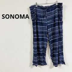 即購入OK✨SONOMA 【1X】ネイビー ストライプ ショートパンツ
