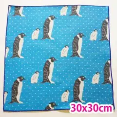 親子ペンギン雪物語 clocomi 播州織 30x30cm コットン100%