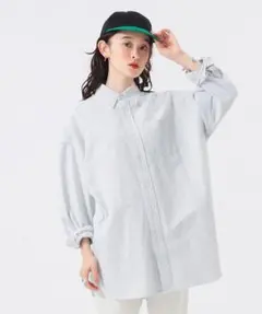 ⭐️新品タグ付き⭐️BEAMS BOY ビッグ ボタンダウン シャツ　グリーンのサムネイル