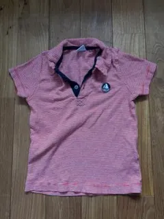 赤と白ストライプ ポロシャツ 4ans/102cm