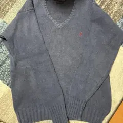 Polo by Ralph Lauren Vネックニット コットン グレーのサムネイル