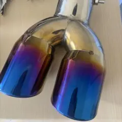 デュアルマフラーカッター ステンレス グラデーション