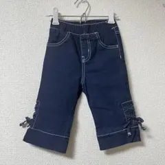 新品　ズボン　パンツ　110cm 女の子　デニム　リボン　キッズ