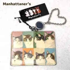 Manhattaner’s　マンハッタナーズ　リール付きパスケース　ブルー