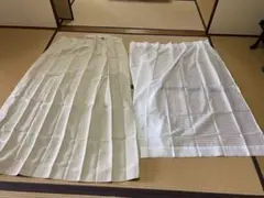 NITORI ドレープカーテン パレット3 ベージュ レースエコナチュレボーダーのサムネイル