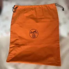 HERMES 保存袋 巾着袋 オレンジ