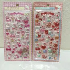 ハローキティ 3Dステッカー2枚セット