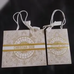 2枚CHRISTIAN DIOR ショップ袋セット リボン付き