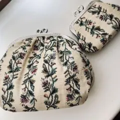 ゴブラン織ポーチ、小銭入れセット