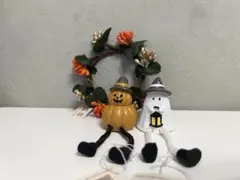 ハロウィン 置物 飾り かぼちゃ ゴースト リース