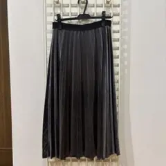 a.v.v.standard グレー プリーツスカート ベルベット M