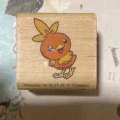 ポケットモンスター アチャモ　木製スタンプ
