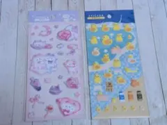 ぷくぷくステッカー ゆめねこ&銭湯あひる 2種セット②