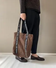 Aquascutum アクアスキュータム ジャガード ロゴ トートバッグ