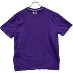 ザーション　メンズTシャツ　紫　XL　シンプル　コットン100%【4433】