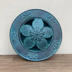 E-壁 【美品】南部鉄器 桜文様 香炉 蚊遣り 灰皿 鉄製 インテリア 和モダン