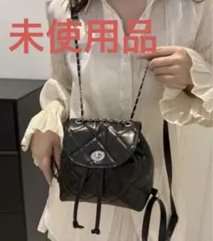 GRL キルティングフラップミニリュック【at2755】　ブラックのサムネイル