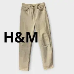 H&M エイチ＆エム カジュアルバンツ Sサイズ ベージュ デニムパンツ