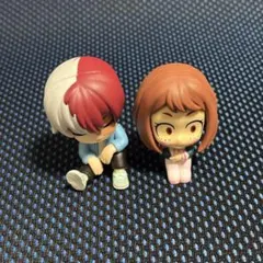 新品【僕のヒーローアカデミア】マスコットフィギュア　轟焦凍・麗日お茶子2点セット
